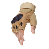 High-Quality Fingerless Motorcycle Gloves With Hard Knuckle Protectors