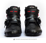 High Ankle Leather Motorbike Racing Boots - Pride Armour