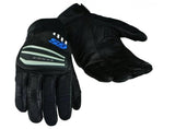 Motorrad Rally Black Red Leather Gloves
