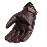 Perforated Leather Motorcycle Gloves