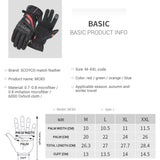 SCOYCO Waterproof Motorcycle Gloves Leather Moto Gloves Touch Screen Motocross Gloves Winter Windproof Motorbike Riding Gloves