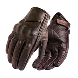Perforated Leather Motorcycle Gloves