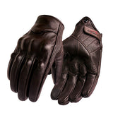 Perforated Leather Motorcycle Gloves
