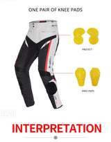 Winter Cold Proof Motorcycle Pants with Knee-protectors and cotton lining