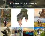 High-Quality Fingerless Motorcycle Gloves With Hard Knuckle Protectors
