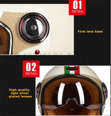 Women Motorcycle 3/4 Open Face Helmet