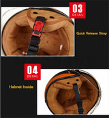Women Motorcycle 3/4 Open Face Helmet