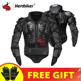 HEROBIKER Motorcycle Jackets Motorcycle Armor Racing Body Protector Jacket Motocross Motorbike Protective Gear + Neck Protector