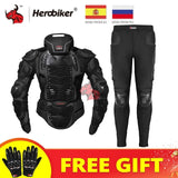 HEROBIKER Motorcycle Jackets Motorcycle Armor Racing Body Protector Jacket Motocross Motorbike Protective Gear + Neck Protector