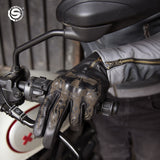 Retro GoatSkin Genuine Leather Motorcycle Gloves