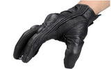Retro Pursuit Perforated Real Leather Safety Motorcycle Gloves - Pride Armour