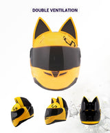 Women Motorcycle Helmet Cat Fashion - Pride Armour