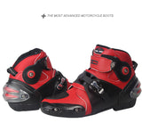High Ankle Leather Motorbike Racing Boots - Pride Armour