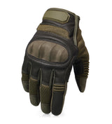 Leather Hard Knuckle Full Finger Motorcycle Gloves Protective Gear - Pride Armour
