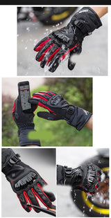 Waterproof Windproof Motorcycle Full Gauntlet Safety Gloves - Pride Armour